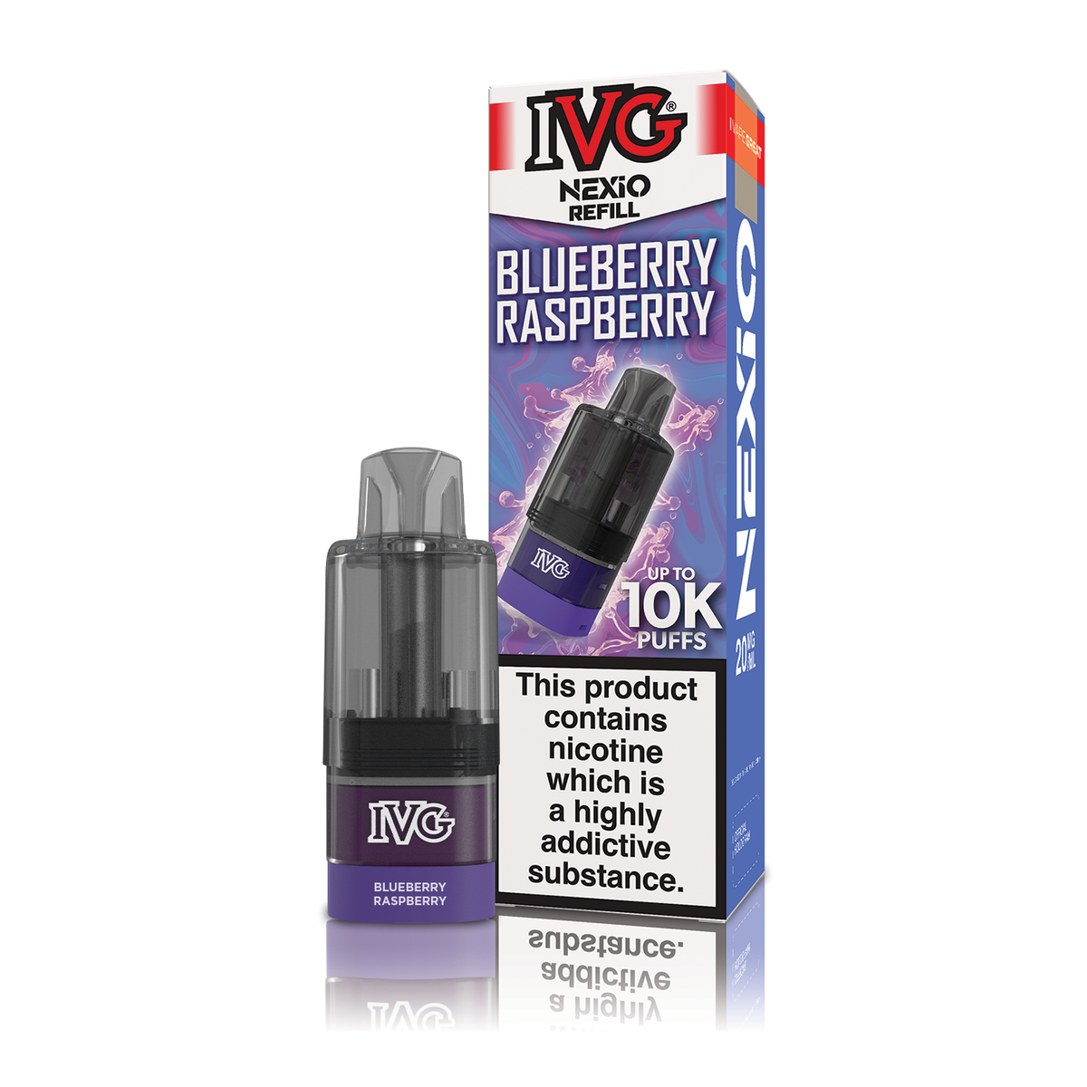 IVG Nexio 10K Prefilled Vape Pods - Blueberry Raspberry