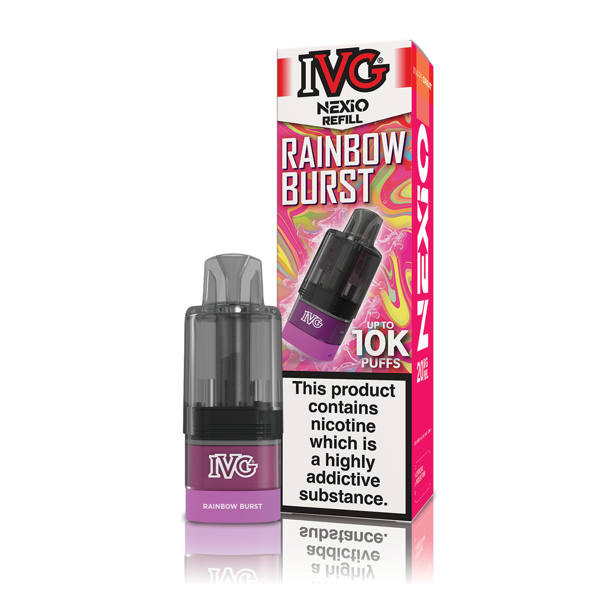 IVG Nexio 10K Prefilled Vape Pods - Rainbow Burst