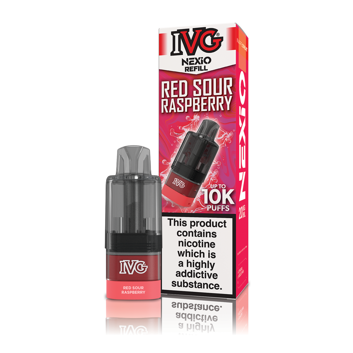 IVG Nexio 10K Prefilled Vape Pods - Red Sour Raspberry