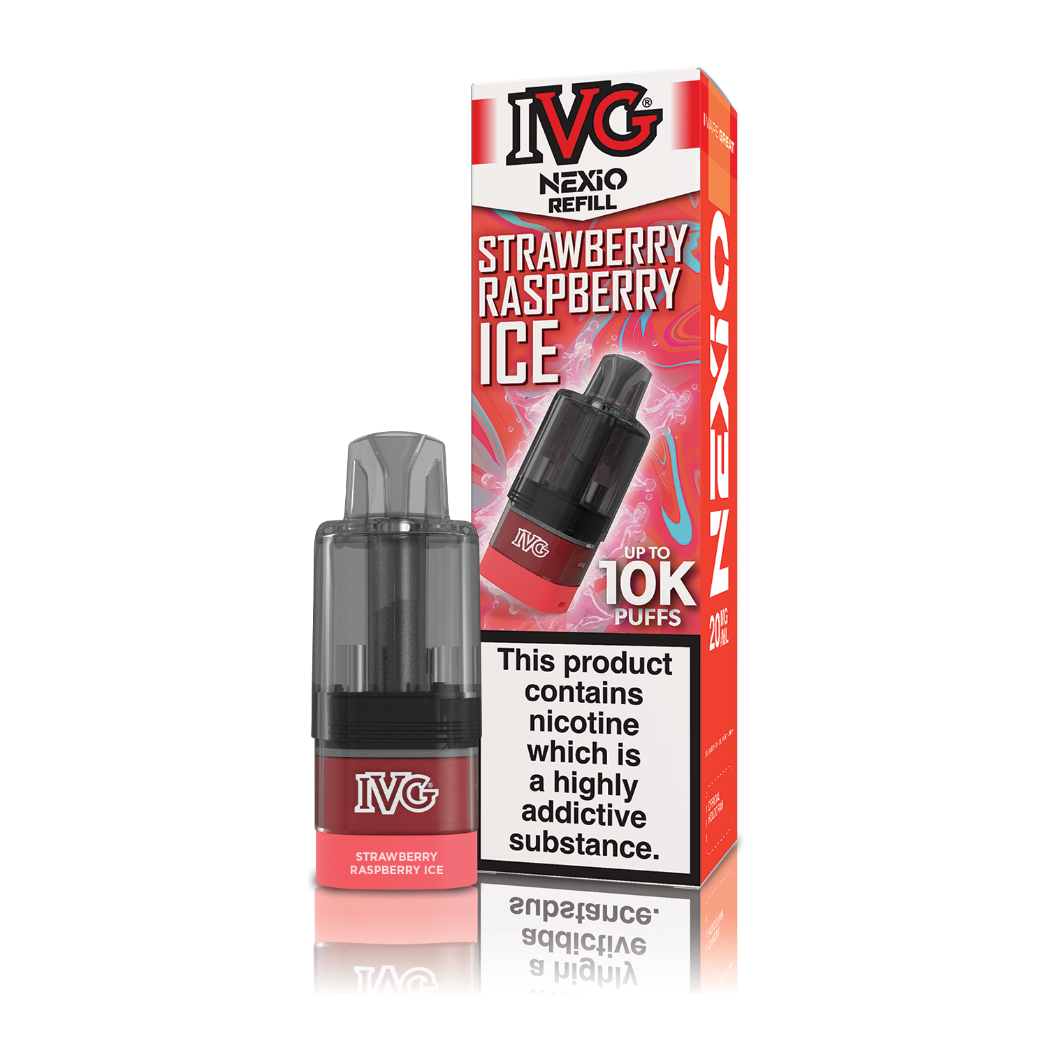 IVG Nexio 10K Prefilled Vape Pods - Strawberry Raspberry Ice