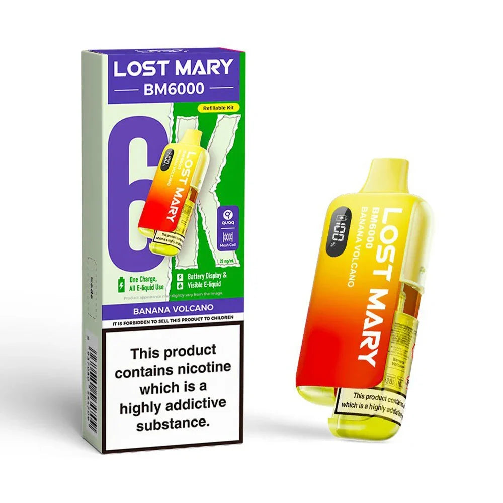 Lost Mary BM6000 Banana Volcano rechargeable prefilled pod kit