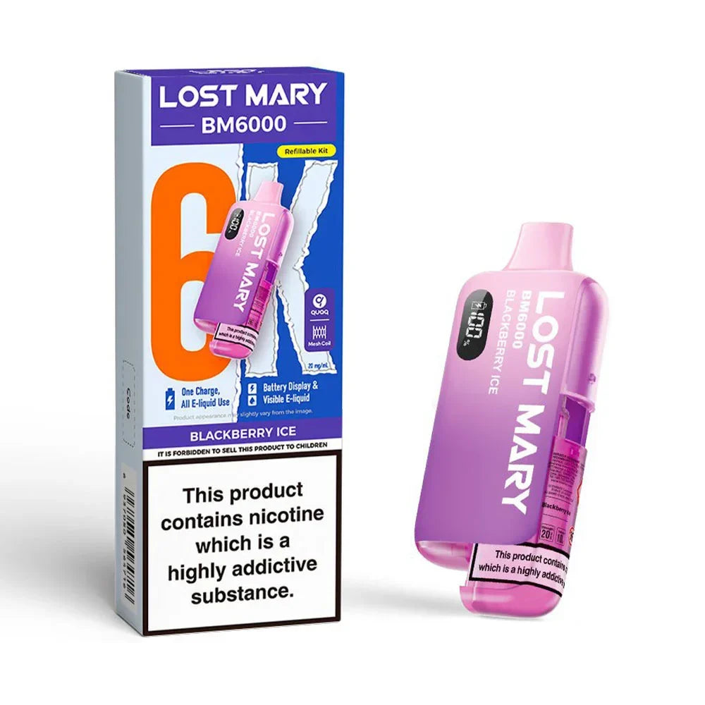 Lost Mary BM6000 Blackberry Ice rechargeable prefilled pod kit
