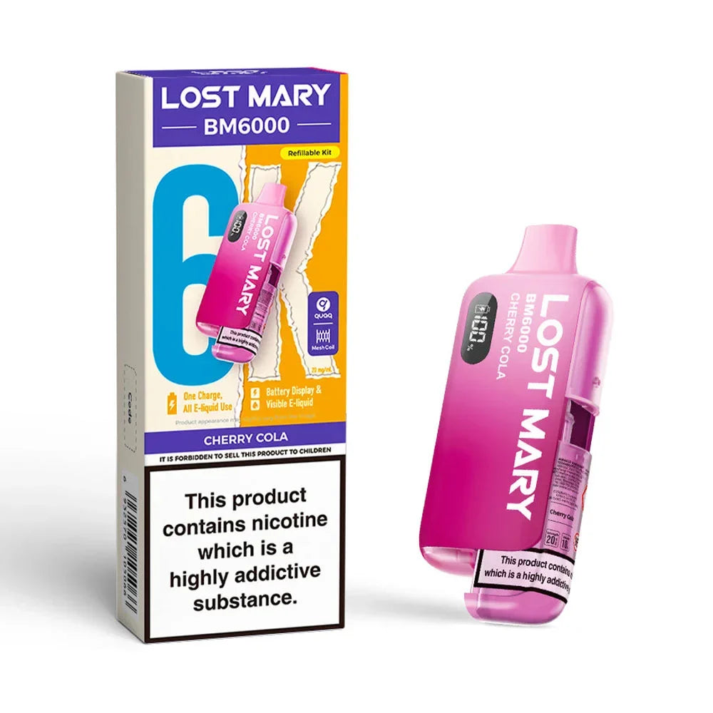 Lost Mary BM6000 Cherry Cola rechargeable prefilled pod kit