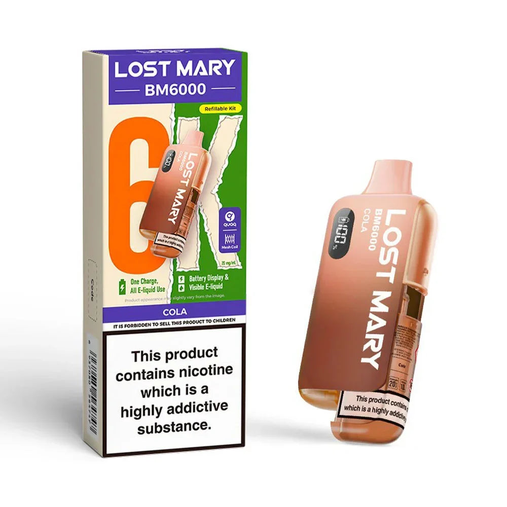 Lost Mary BM6000 Cola rechargeable prefilled pod kit