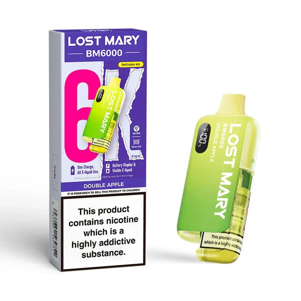 Lost Mary BM6000 Double Apple rechargeable prefilled pod kit