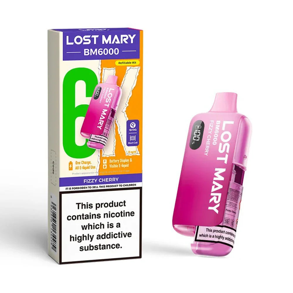Lost Mary BM6000 Fizzy Cherry rechargeable prefilled pod kit