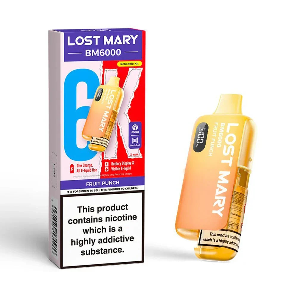 Lost Mary BM6000 Fruit Punch rechargeable prefilled pod kit
