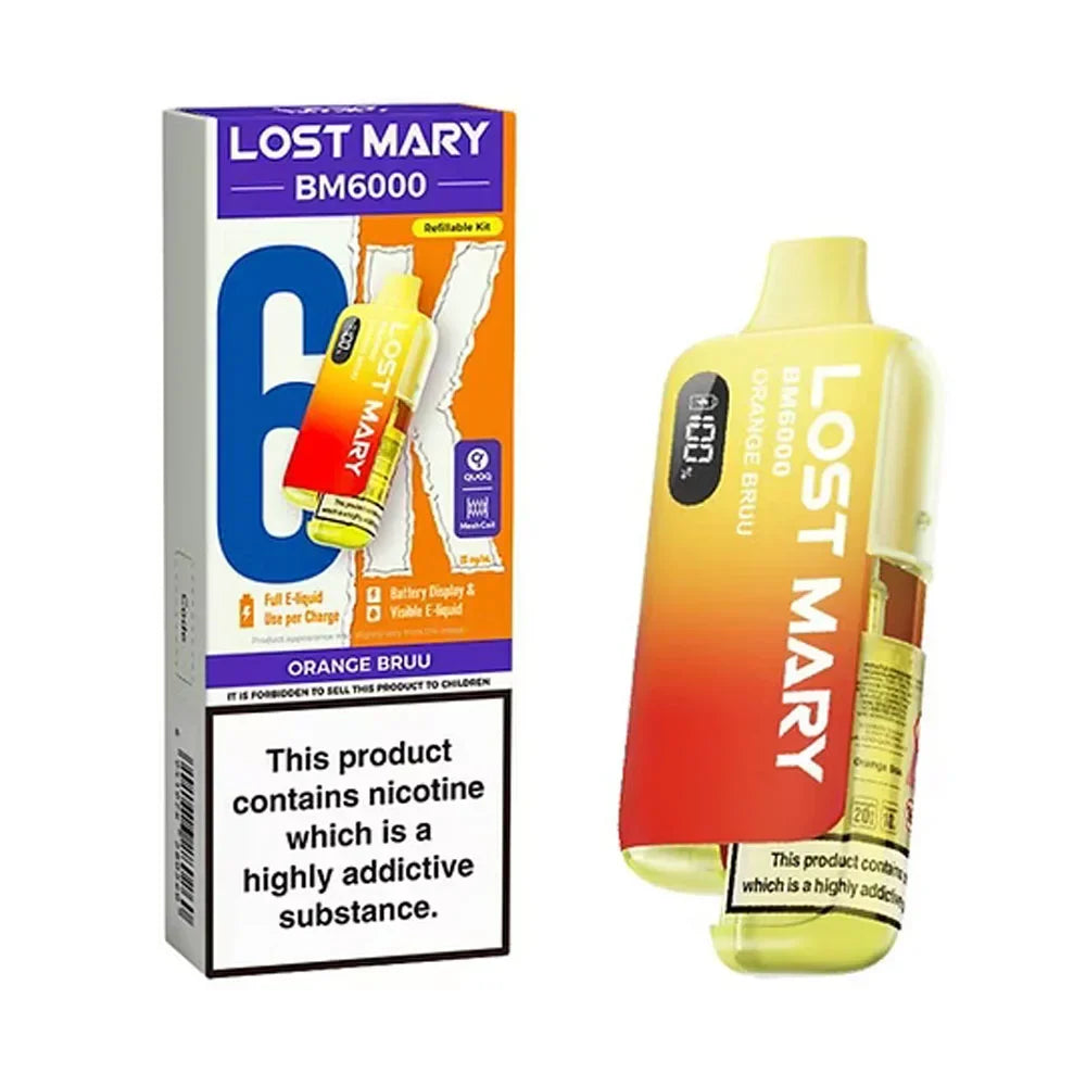 Lost Mary BM6000 Orange Bruu rechargeable prefilled pod kit