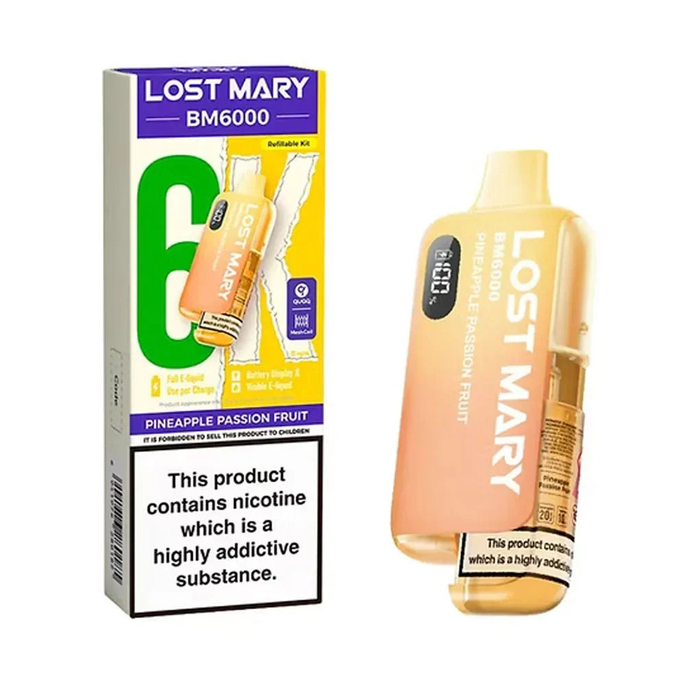 Lost Mary BM6000 Pineapple Passion Fruit rechargeable prefilled pod kit