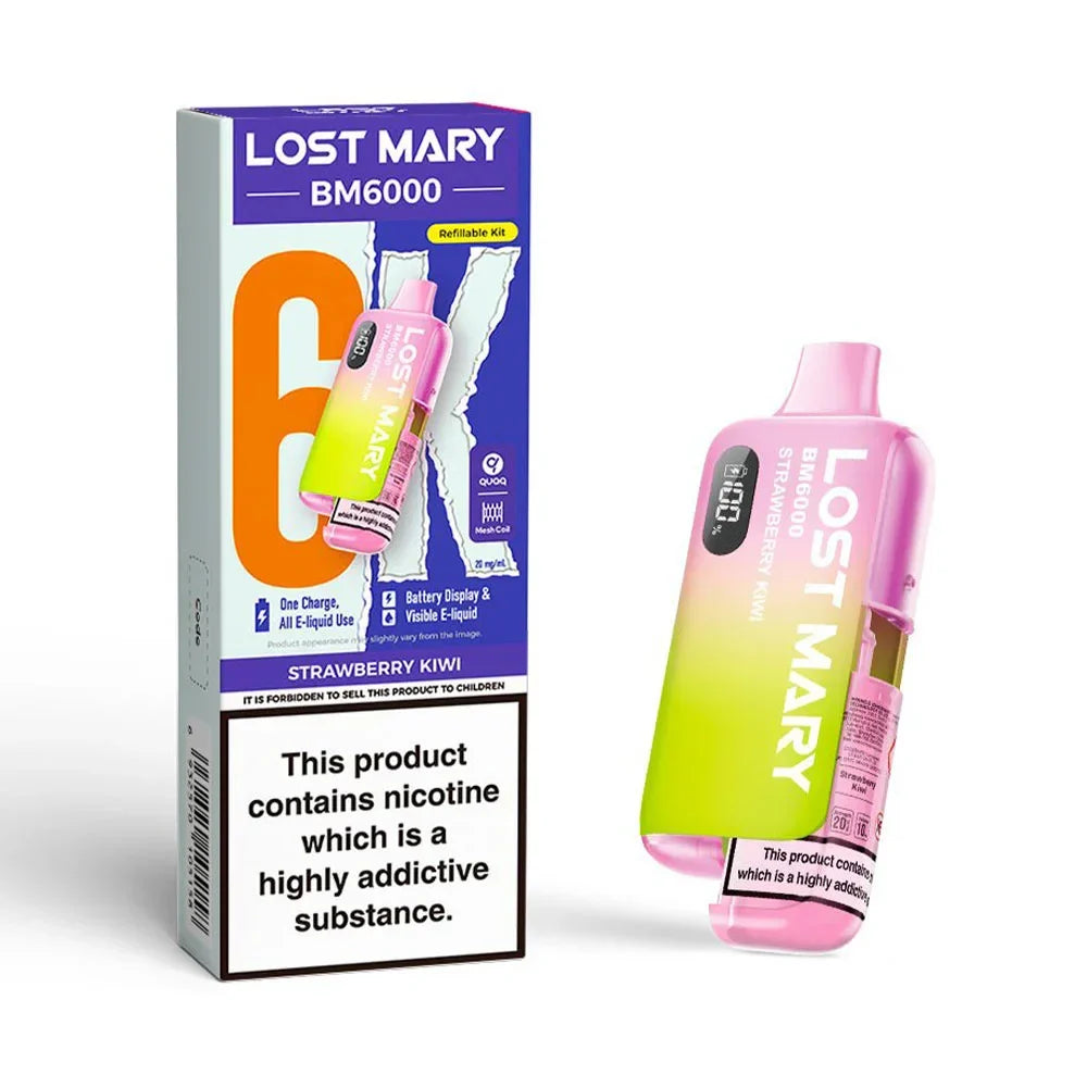 Lost Mary BM6000 Strawberry Kiwi rechargeable prefilled pod kit