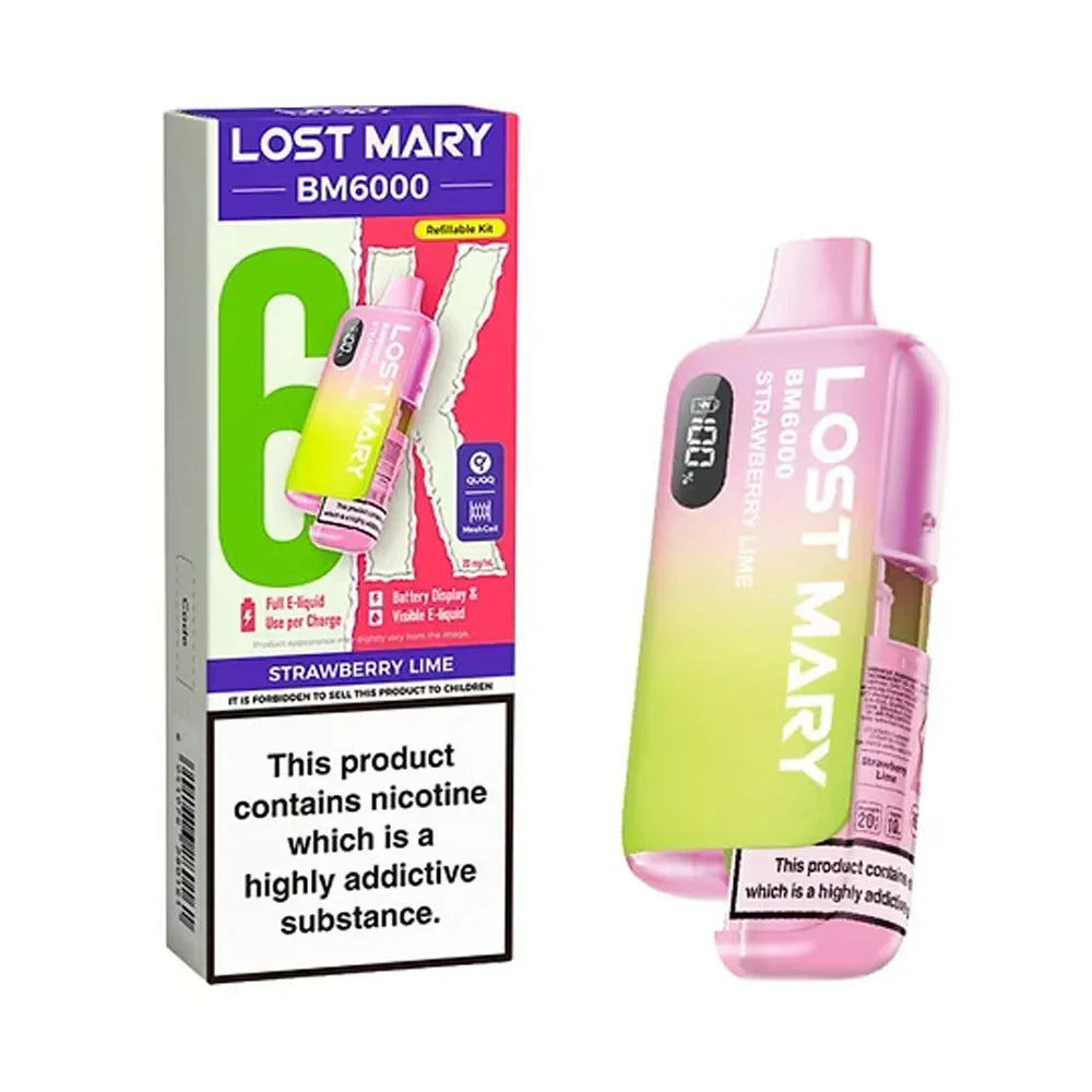 Lost Mary BM6000 Strawberry Lime rechargeable prefilled pod kit