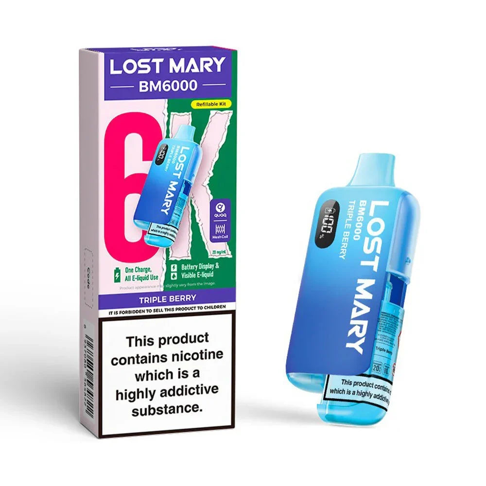 Lost Mary BM6000 Triple Berry rechargeable prefilled pod kit