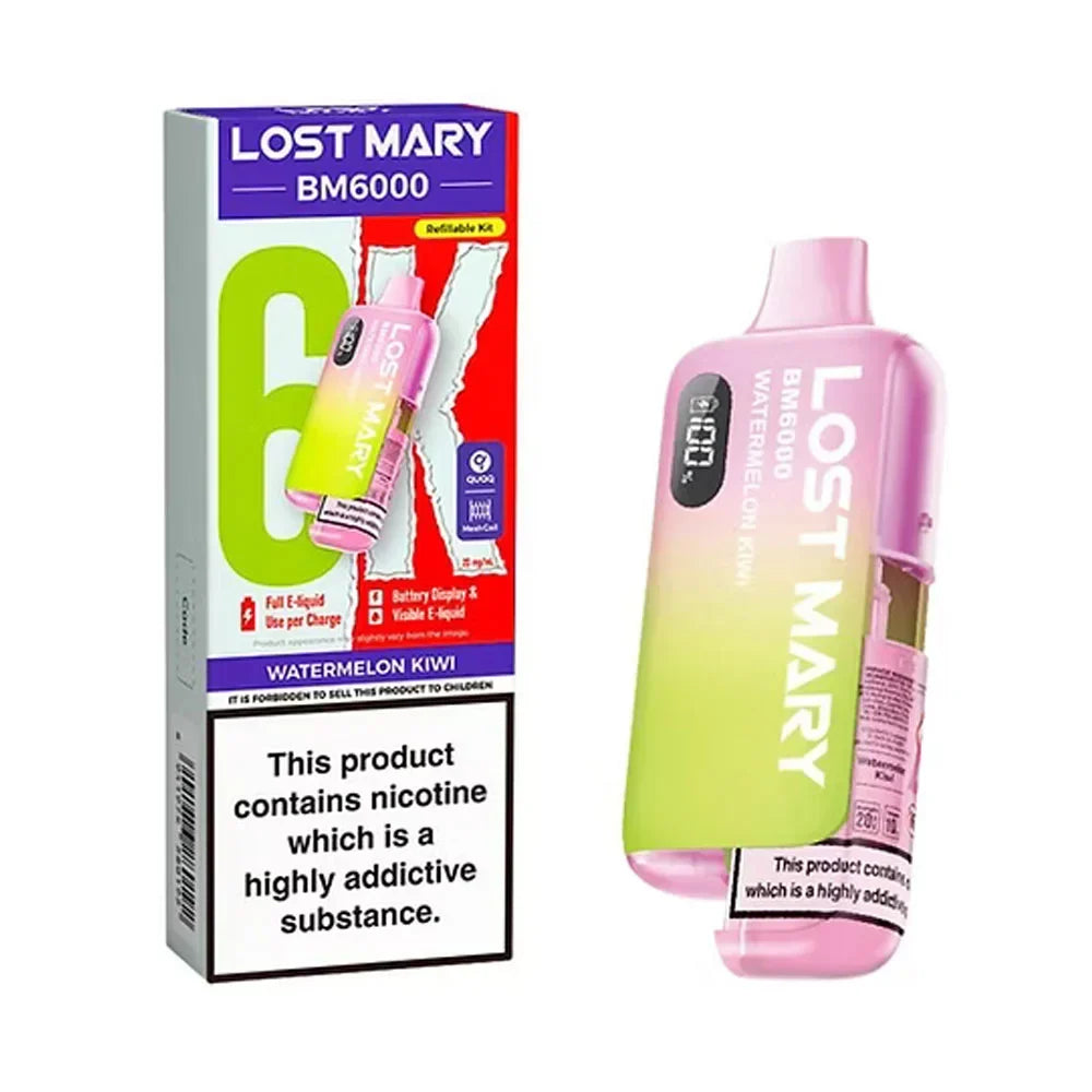 Lost Mary BM6000 Watermelon Kiwi rechargeable prefilled pod kit