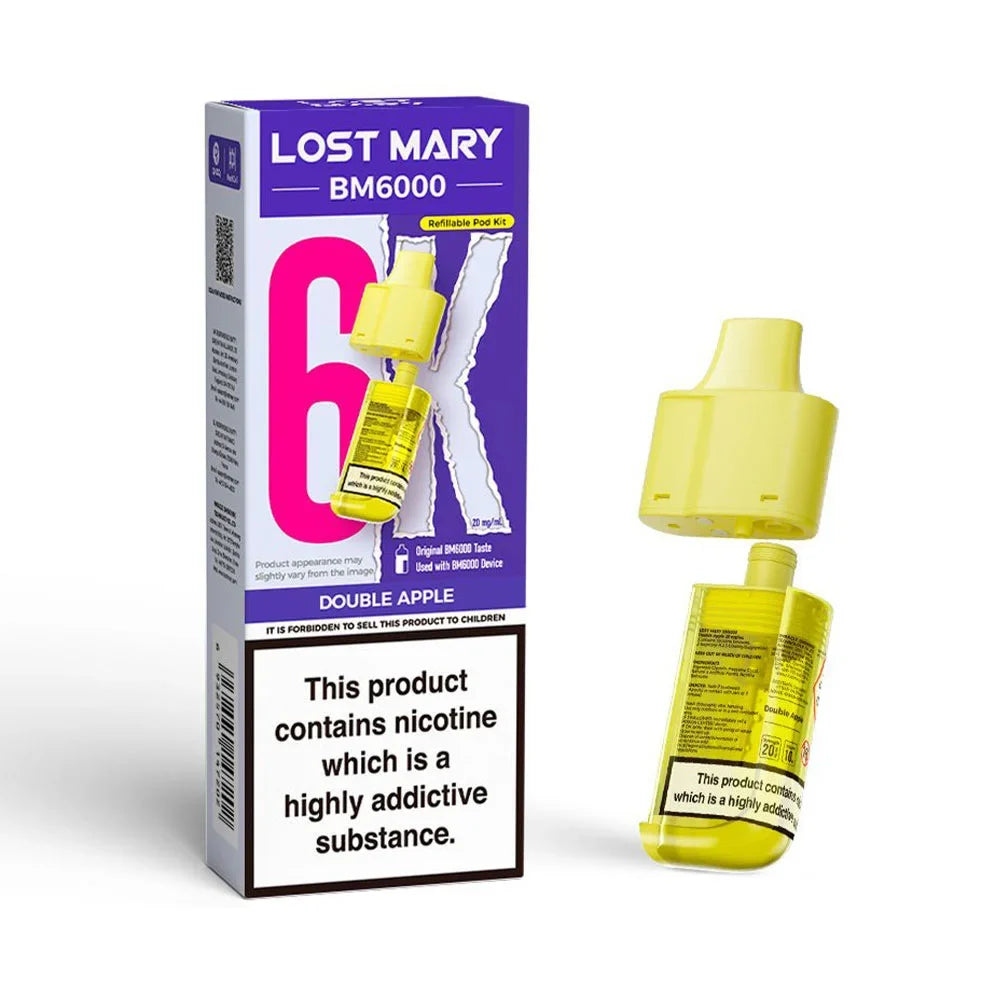 Lost Mary BM6000 Double Apple prefilled replacement pod and refill container