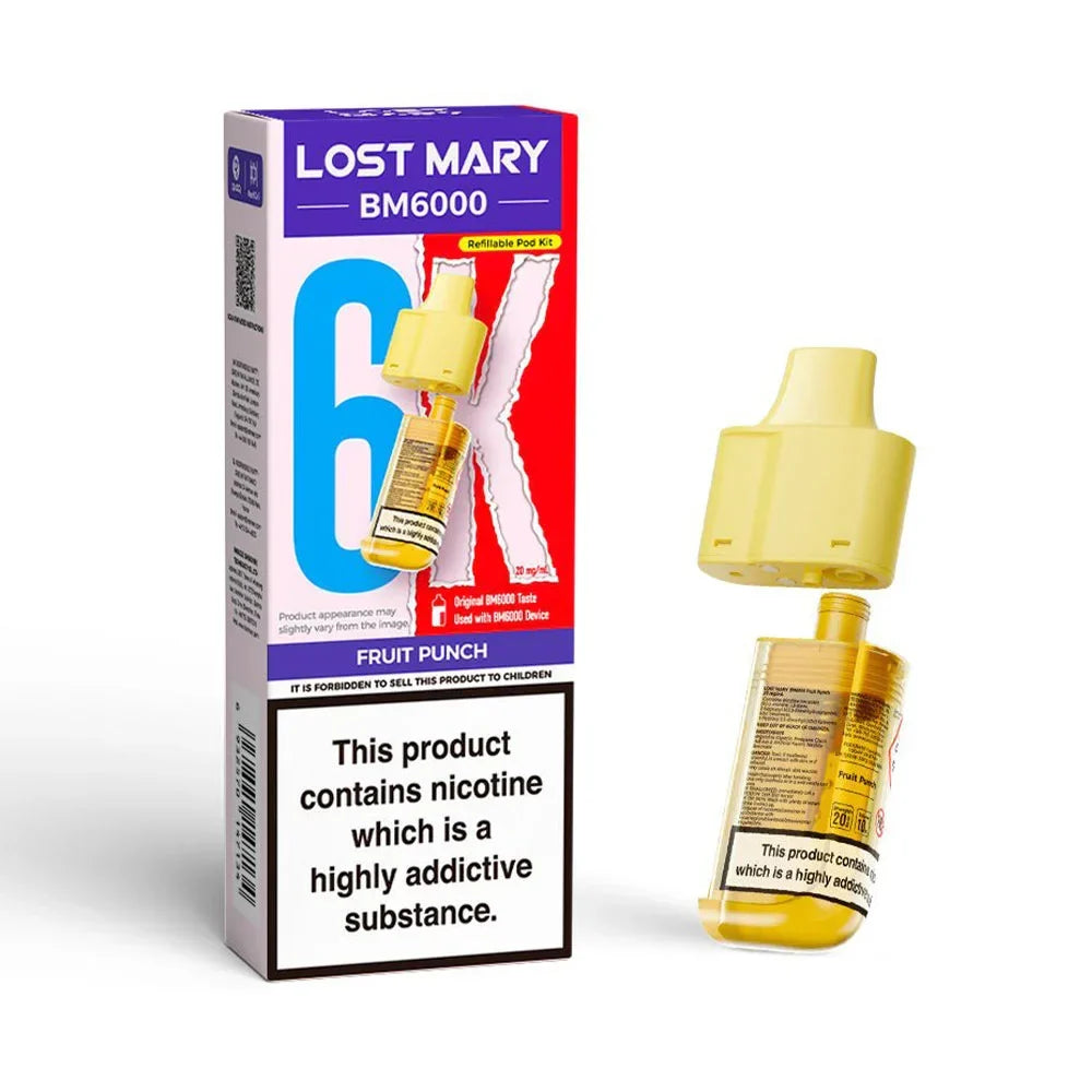 Lost Mary BM6000 Fruit Punch prefilled replacement pod and refill container