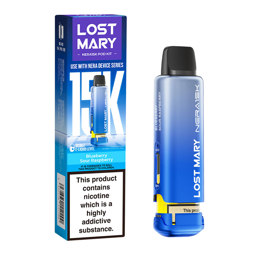 Lost Mary NERA 15K Blueberry Sour Raspberry replacement prefilled pods
