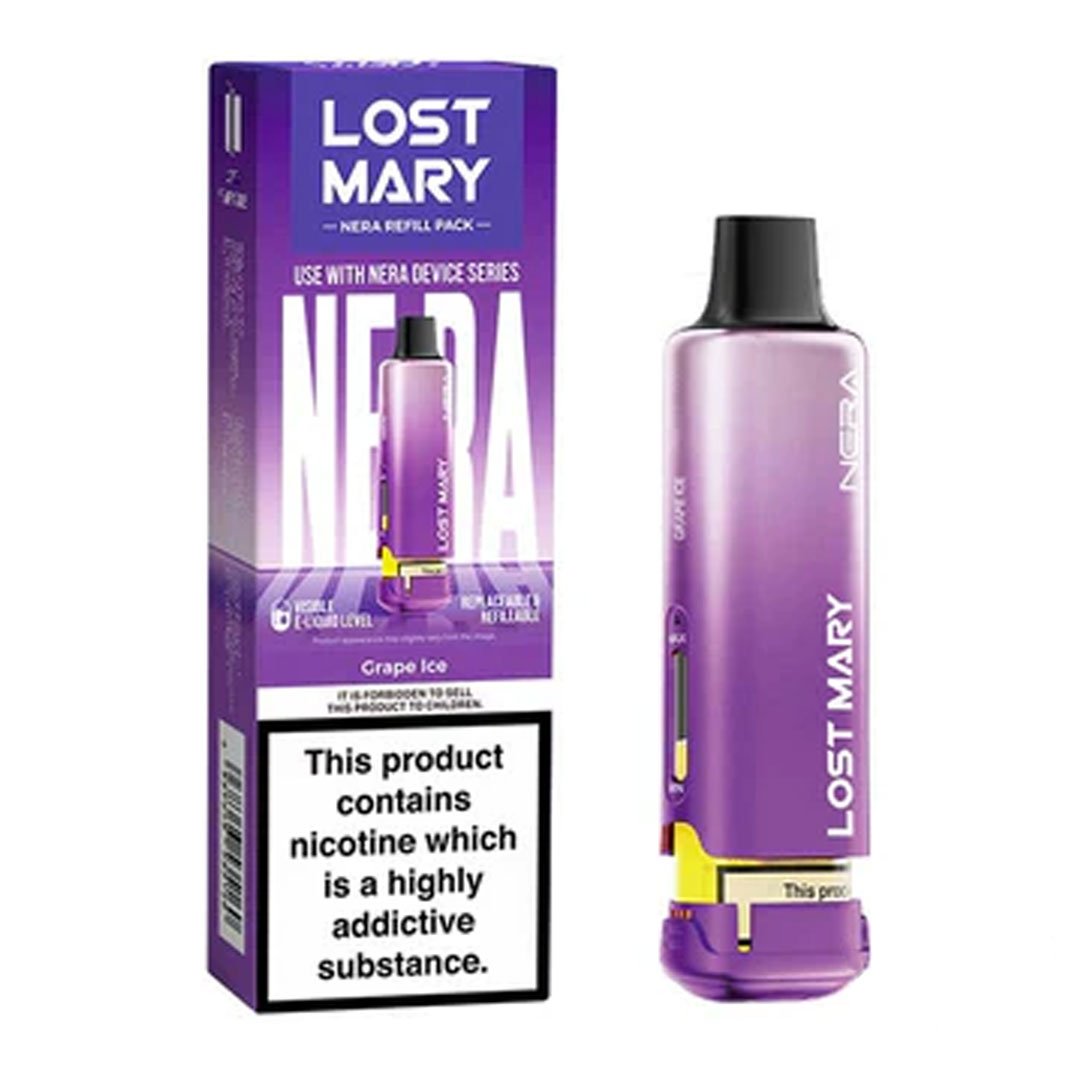 Lost Mary NERA 15K Grape Ice replacement prefilled pods