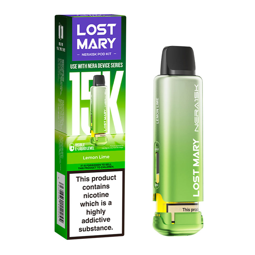 Lost Mary NERA 15K Lemon Lime replacement prefilled pods