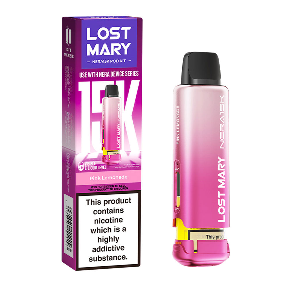 Lost Mary NERA 15K Pink Lemonade replacement prefilled pods