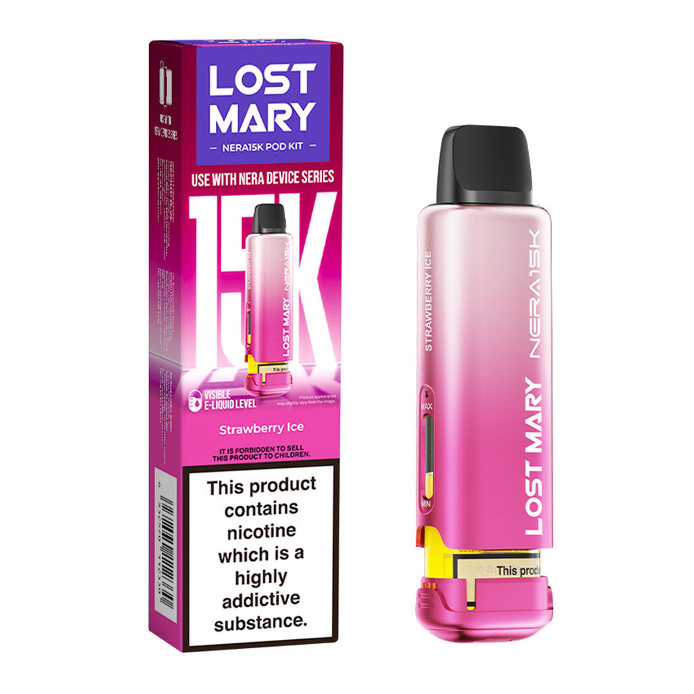 Lost Mary NERA 15K Strawberry Ice replacement prefilled pods