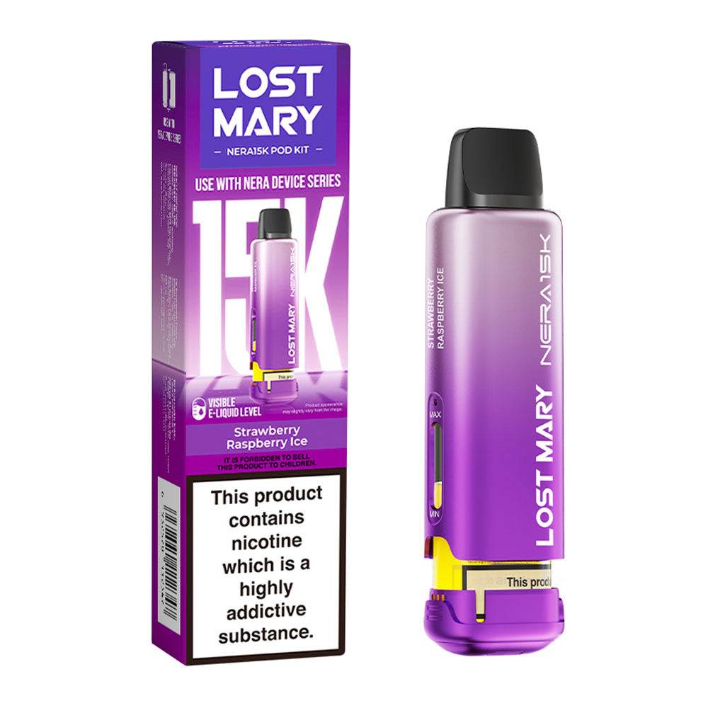 Lost Mary NERA 15K Strawberry Raspberry Ice replacement prefilled pods