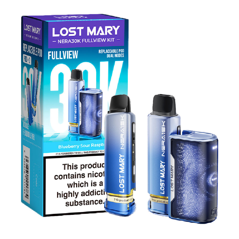Lost Mary NERA30K Fullview Blueberry Sour Raspberry prefilled pod kit