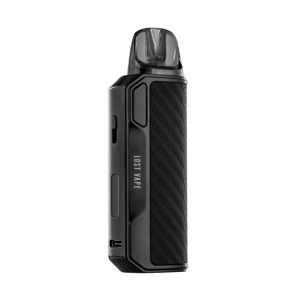 Lost Vape Thelema Elite S refillable pod kit in Black Carbon