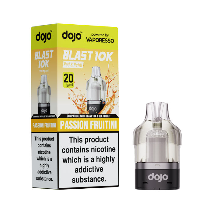 Vaporesso DOJO Blast 10K/30K Passion Fruitini 20mg prefilled pod and refill set