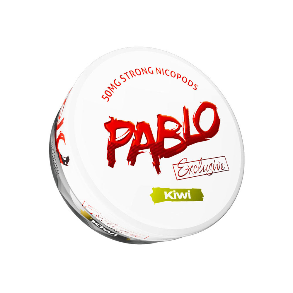 Pablo Exclusive Kiwi nicotine pouch can, 50mg/g and 30mg per pouch