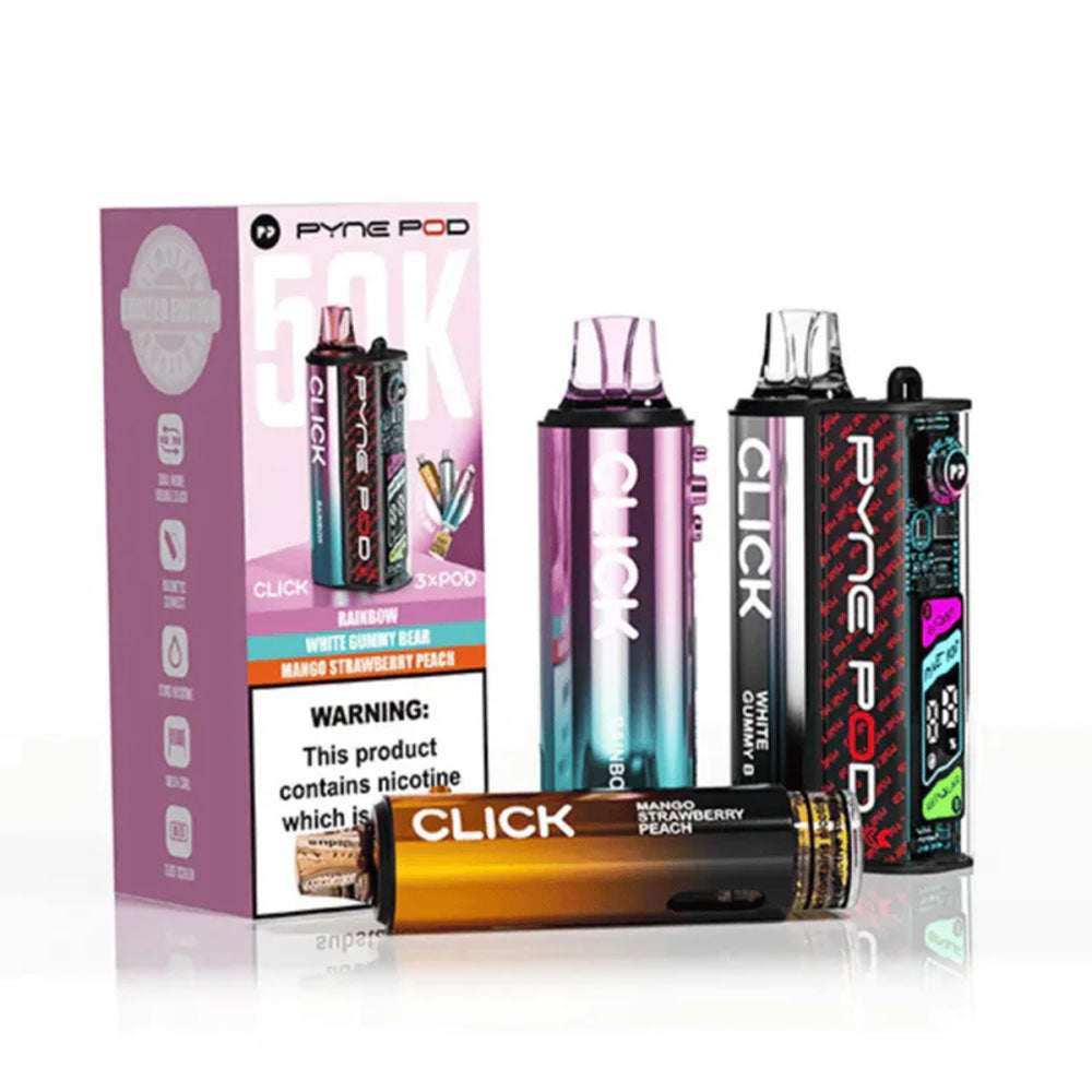 PYNE Pod Click 50K Sweet Edition prefilled kit with device and three pod refill sets