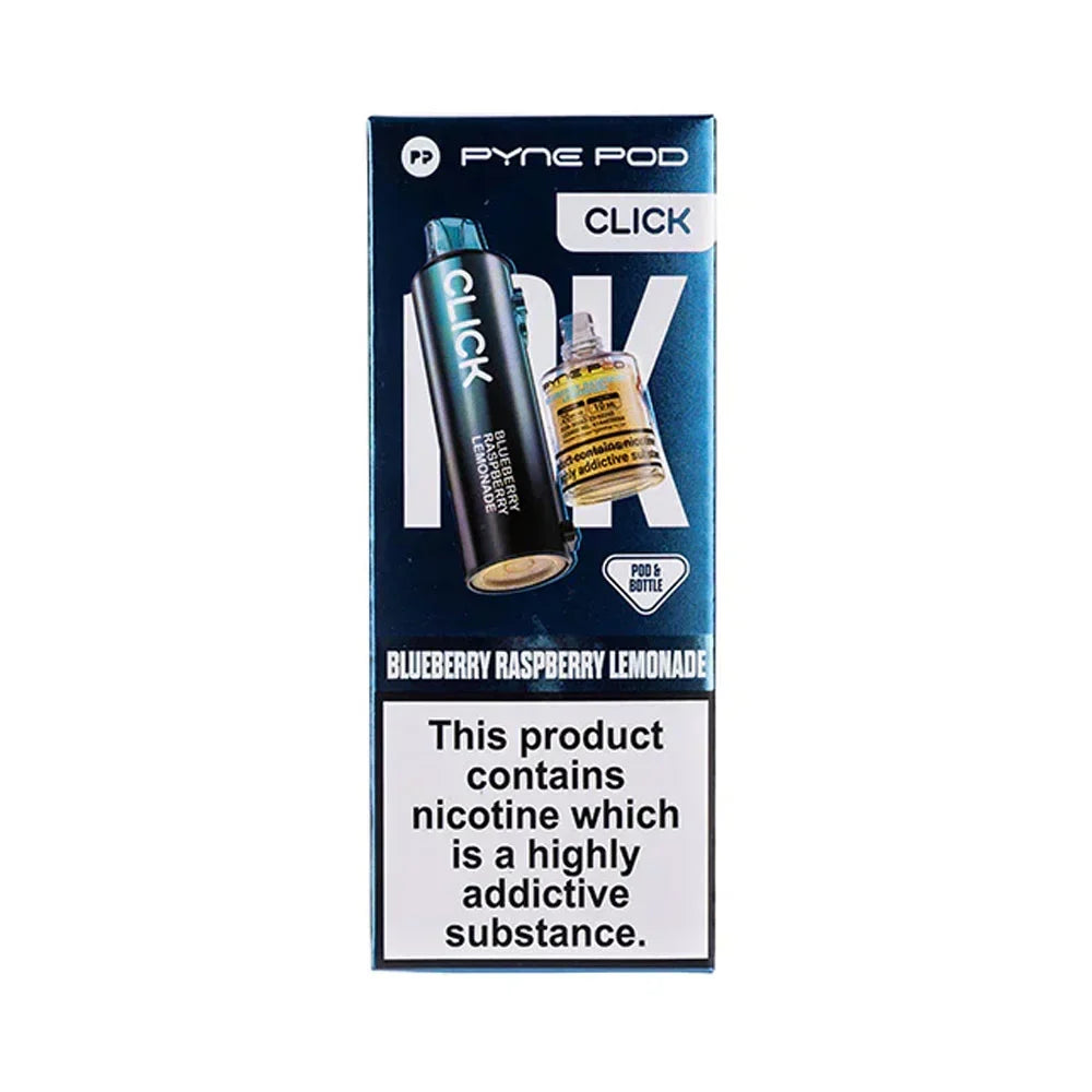 Pyne Pod Click Blueberry Raspberry Lemonade prefilled pod and 10ml refill bottle