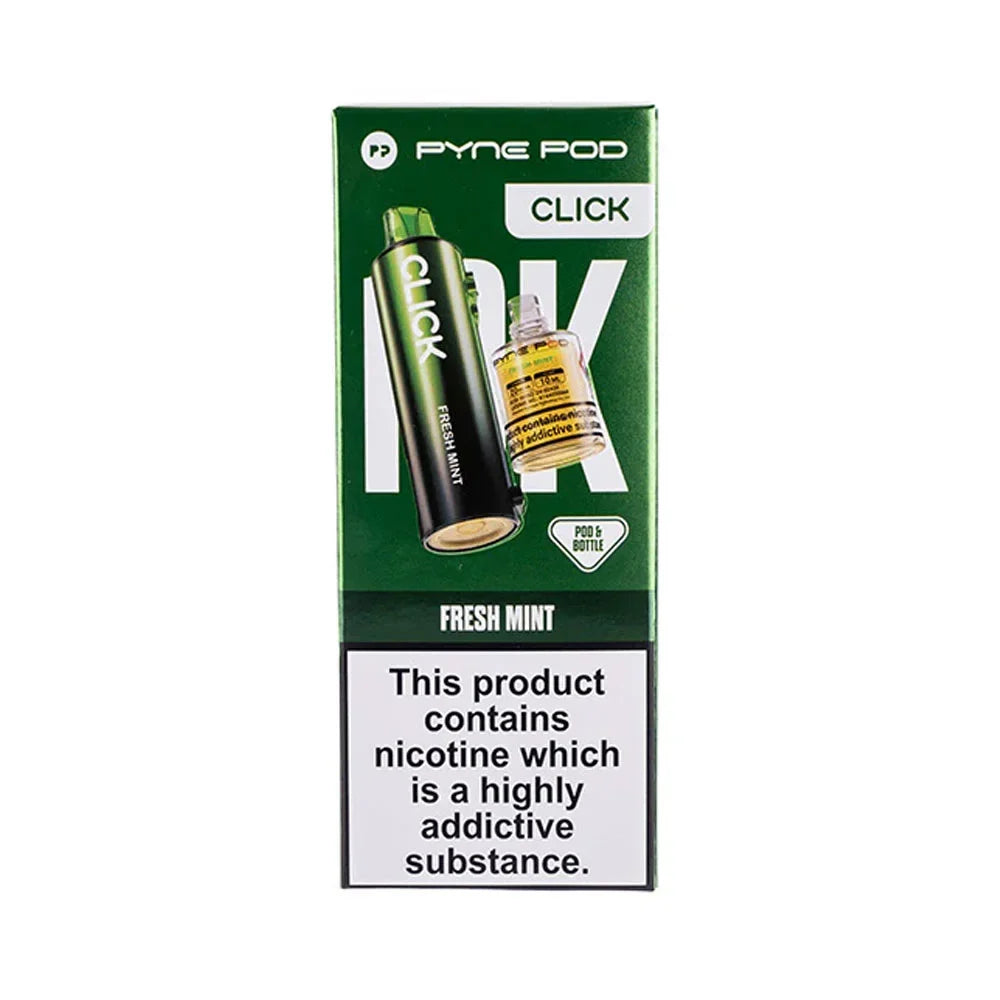Pyne Pod Click Fresh Mint prefilled pod and 10ml refill bottle