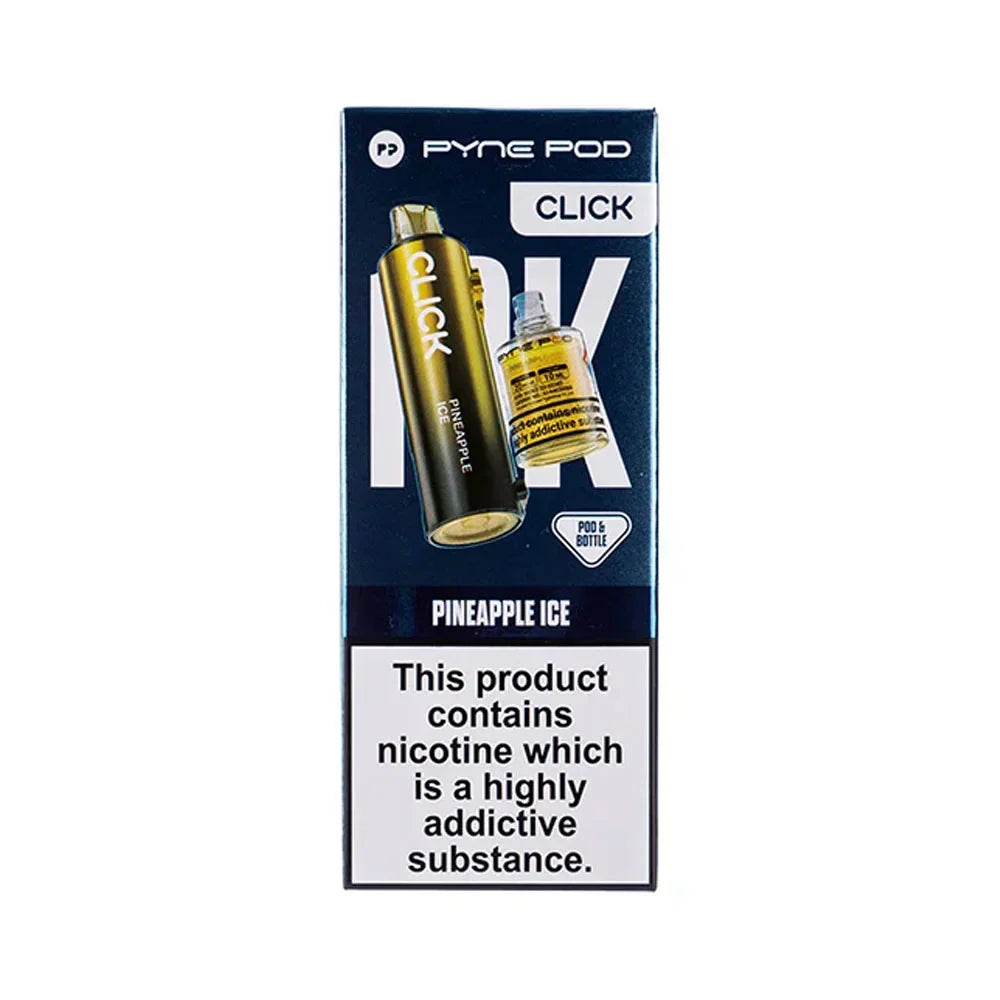 Pyne Pod Click Pineapple Ice prefilled pod and 10ml refill bottle