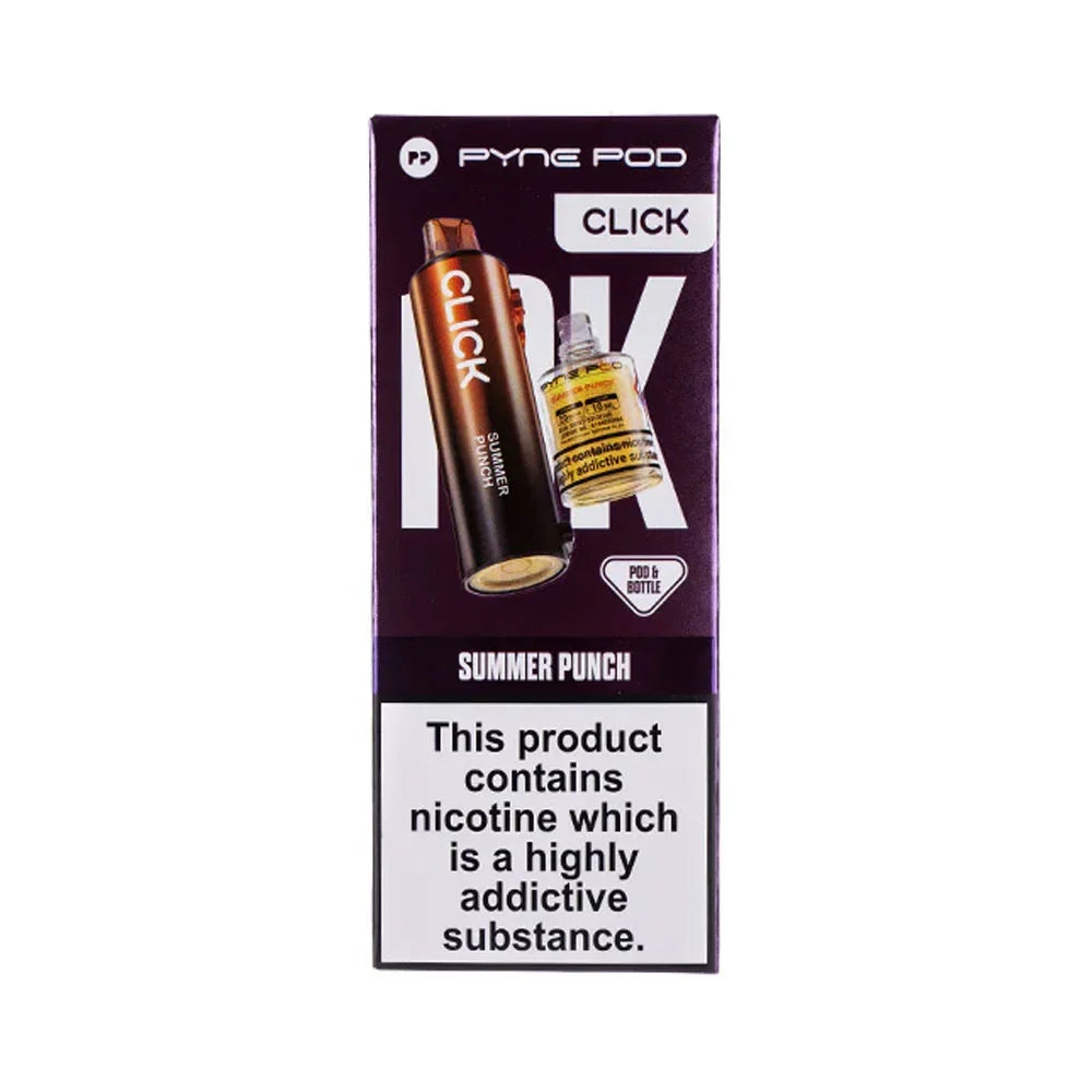Pyne Pod Click Summer Punch prefilled pod and 10ml refill bottle