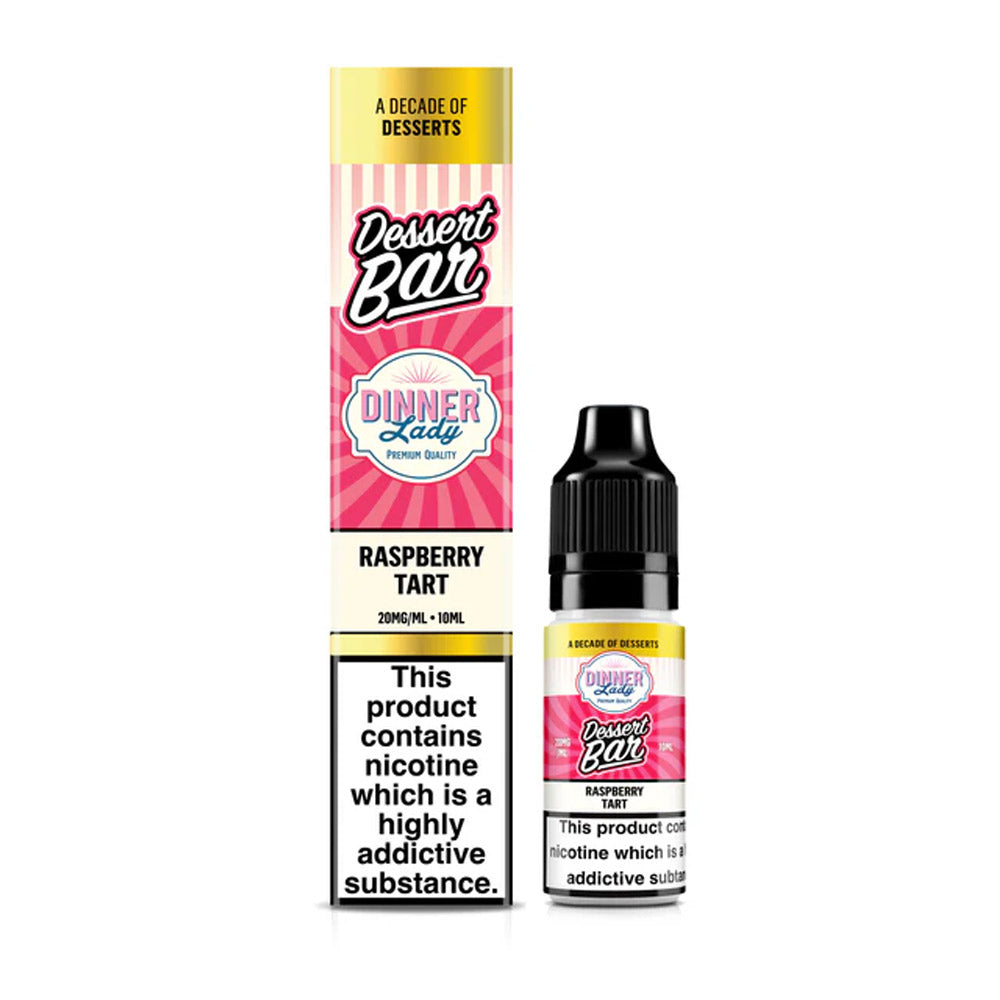 Dinner Lady Dessert Bar Raspberry Tart 10ml nic salt e-liquid bottle