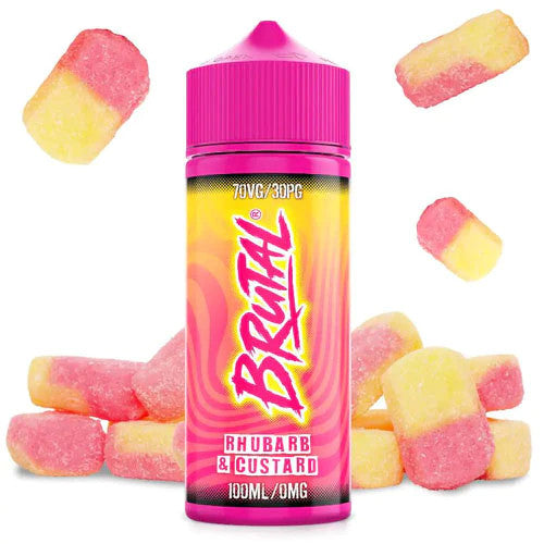 Just Juice Brutal 100ml Shortfill - Rhubarb & Custard