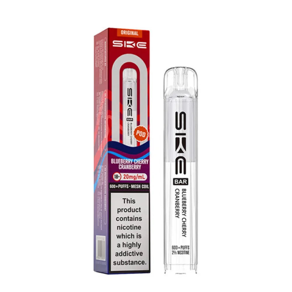 SKE BAR Original Blueberry Cherry Cranberry 20mg 2ml single prefilled replacement pod and box