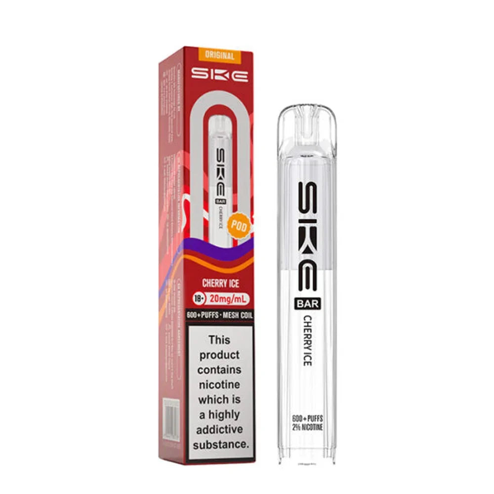 SKE BAR Original Cherry Ice 20mg 2ml single prefilled replacement pod and box