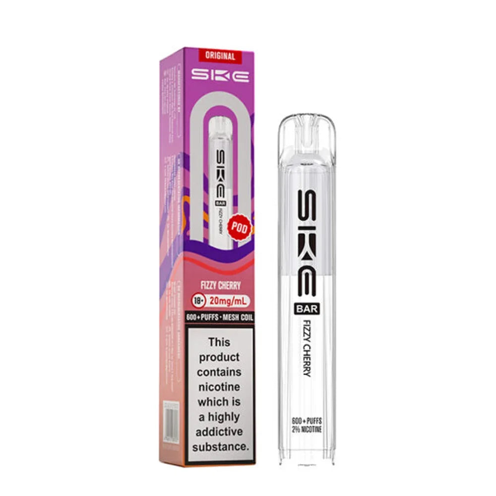 SKE BAR Original Fizzy Cherry 20mg 2ml single prefilled replacement pod and box