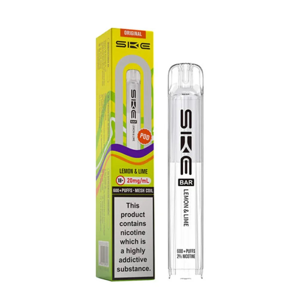 SKE BAR Original Lemon & Lime 20mg 2ml single prefilled replacement pod and box