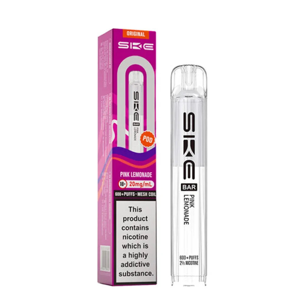 SKE BAR Original Pink Lemonade 20mg 2ml single prefilled replacement pod and box