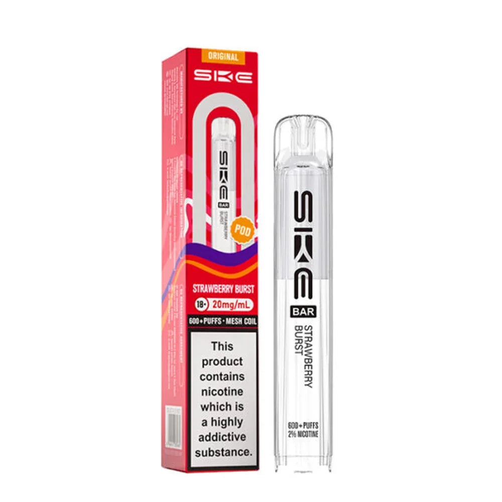 SKE BAR Original Strawberry Burst 20mg 2ml single prefilled replacement pod and box