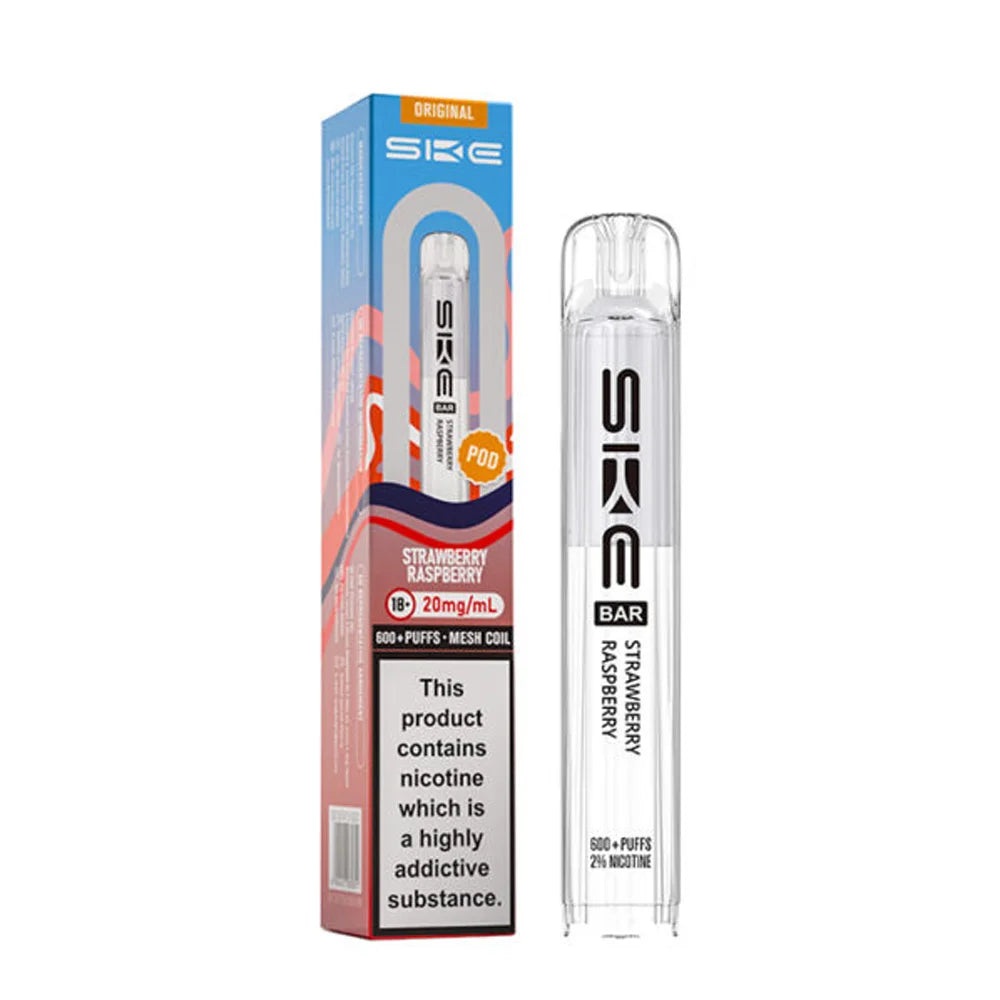 SKE BAR Original Strawberry Raspberry 20mg 2ml single prefilled replacement pod and box