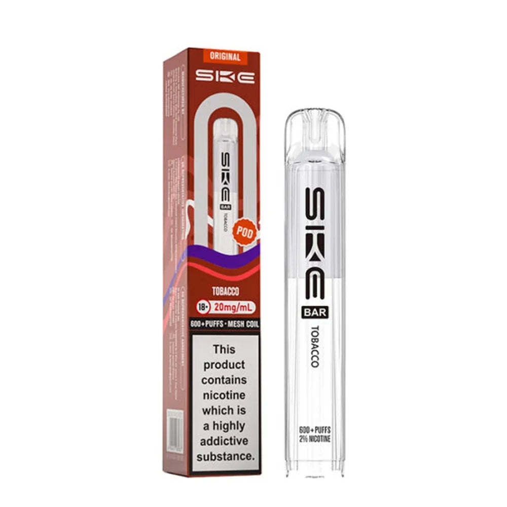 SKE BAR Original Tobacco 20mg 2ml single prefilled replacement pod and box