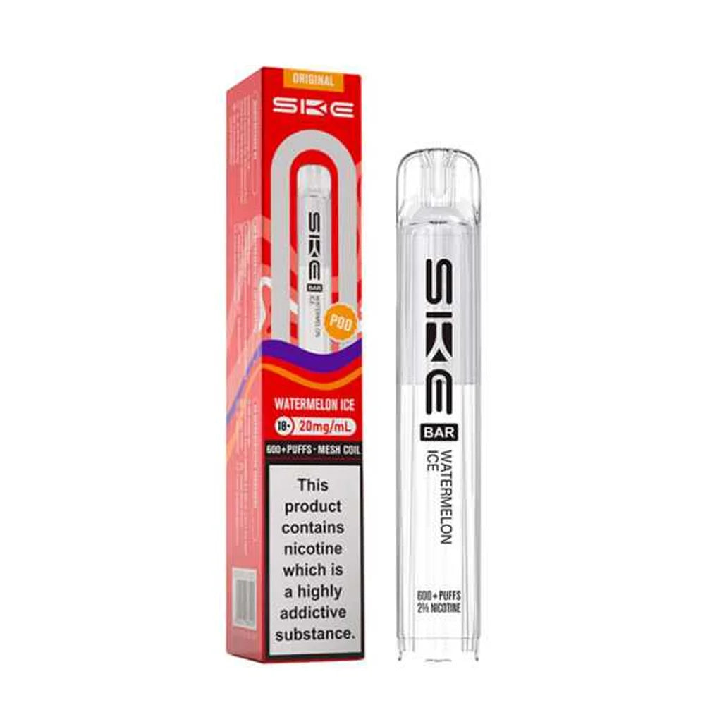 SKE BAR Original Watermelon Ice 20mg 2ml single prefilled replacement pod and box