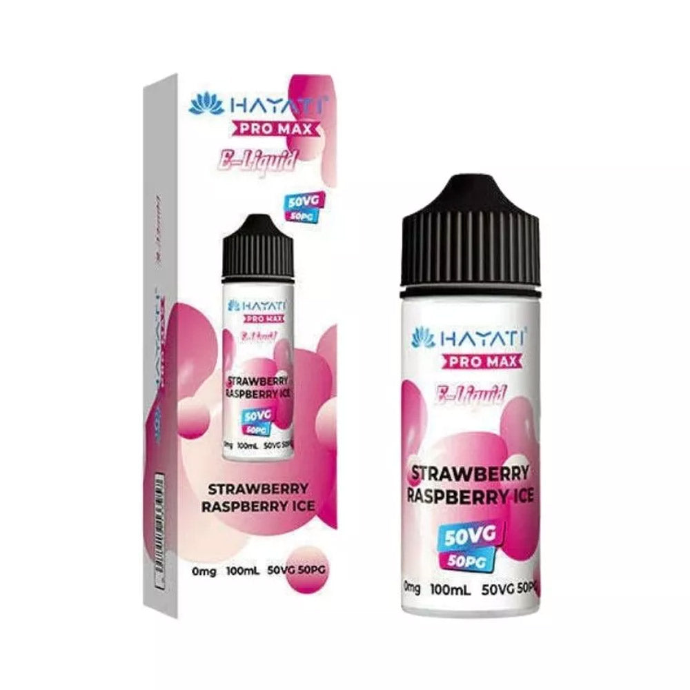 Hayati Pro Max Strawberry Raspberry Ice 100ml 50/50 shortfill e-liquid bottle