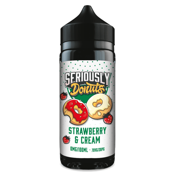 Doozy Seriously 100ml Shortfills - DONUTS - Strawberries & Cream