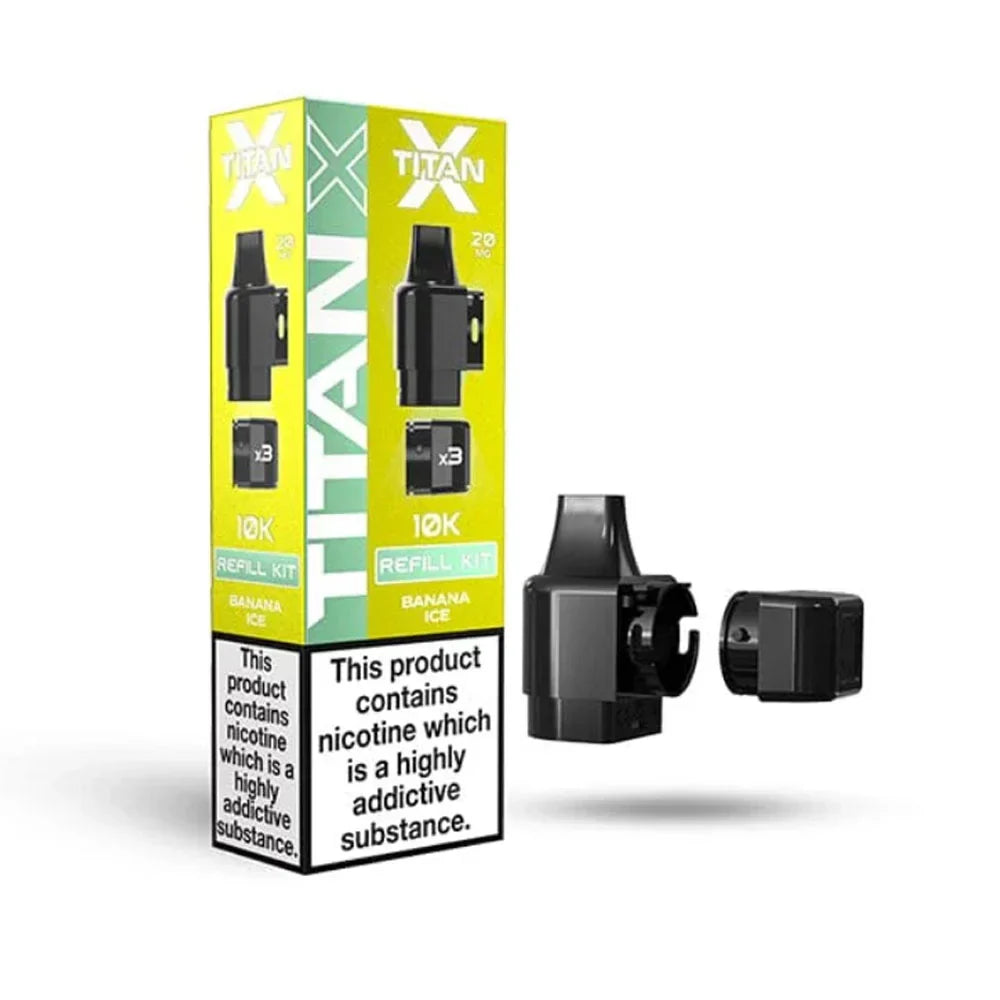 Titan X Banana Ice prefilled pod and refill pack