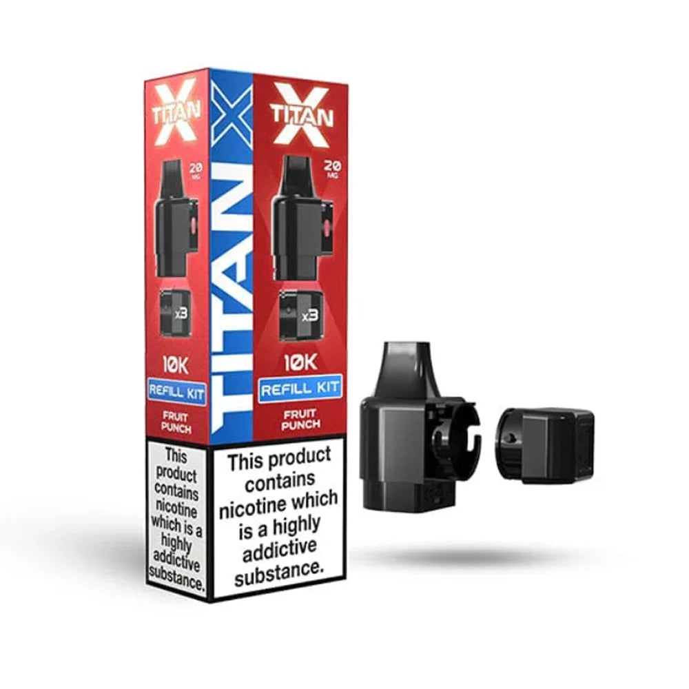 Titan X Fruit Punch prefilled pod and refill pack