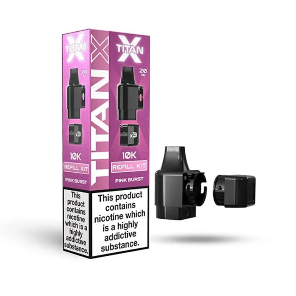 Titan X Pink Burst prefilled pod and refill pack